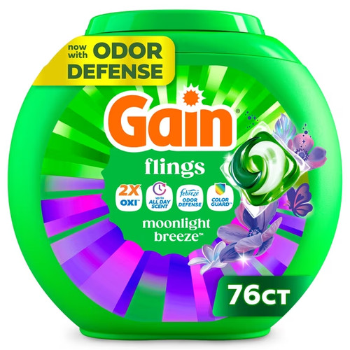 Gain flings laundry detergent - gain,